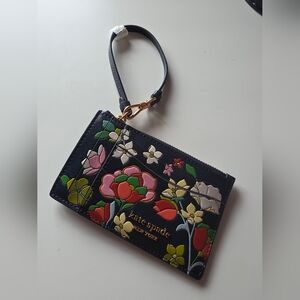 Kate Spade Morgan Flower Bed Embossed Card Case Wristlet